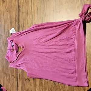 Puple short sleeve blouse